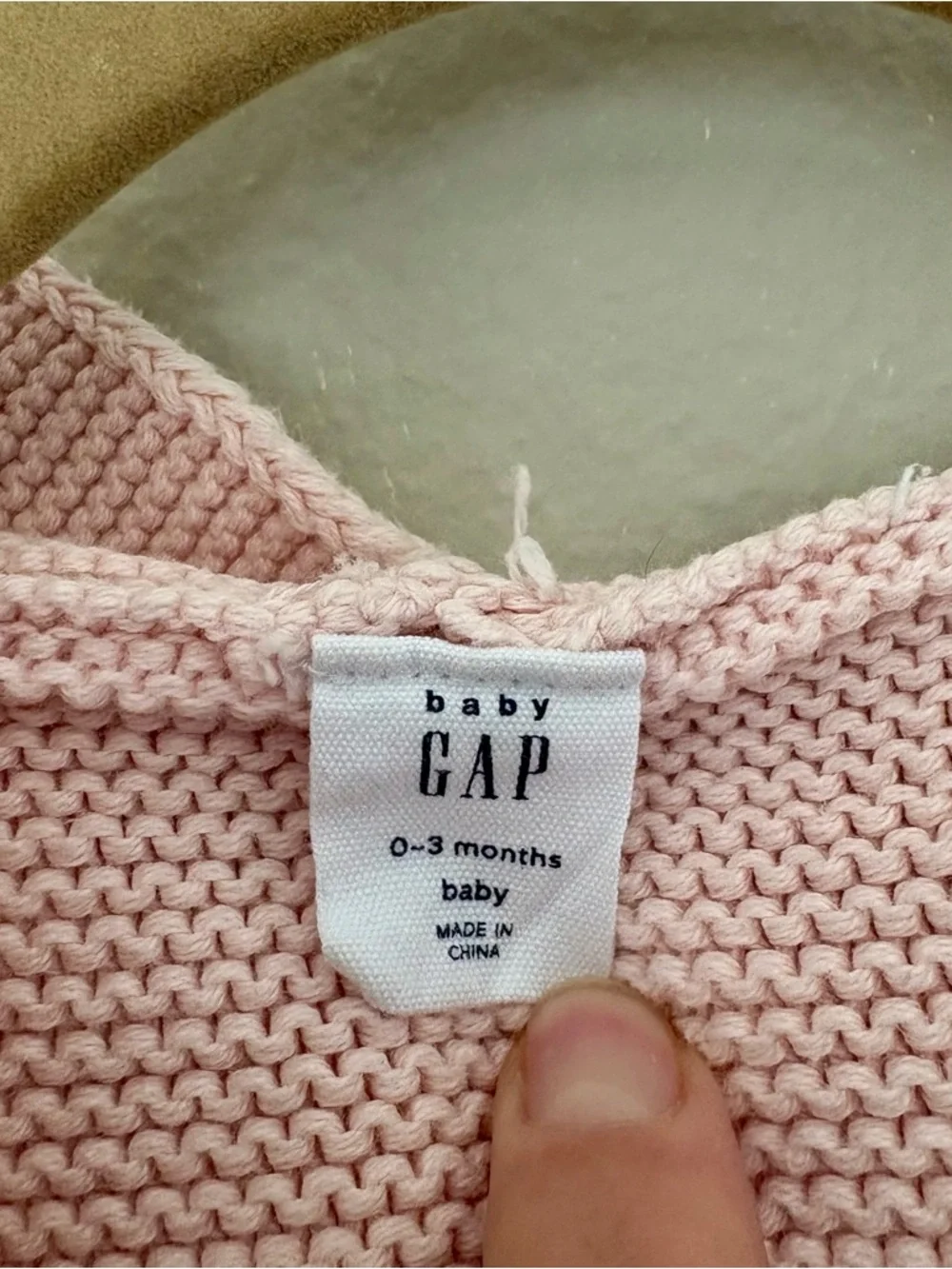 Baby Gap Bear Ear Garter Hooded Cardigan Spring 2025 Milkshake Pink Cotton: 0-3M